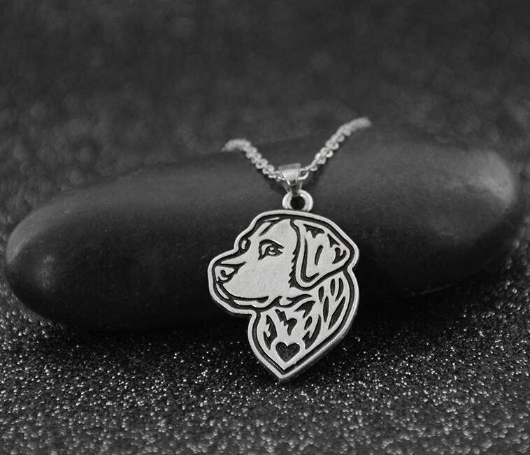 Vintage Silver Color 12 Style Dog Breeds Pet French Bulldog Beagle Husk Pendant Necklace For Women Stainless Steel Long Chain