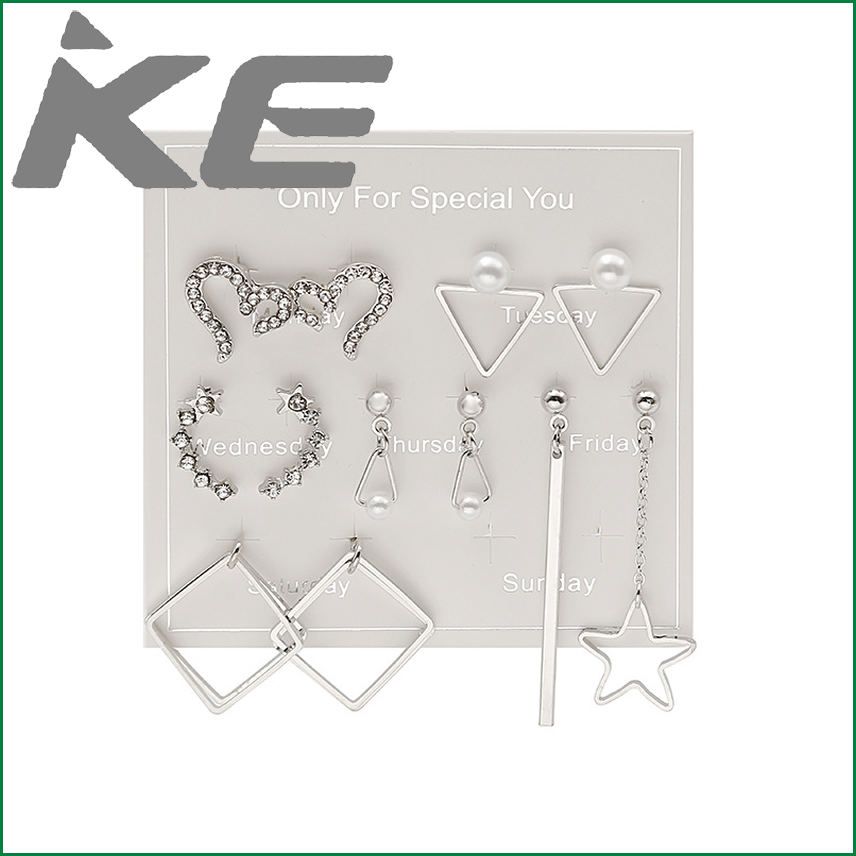 Korean version of the cartoon cute duck and more irregular card-mounted earring jewelry for gilrs for women low price