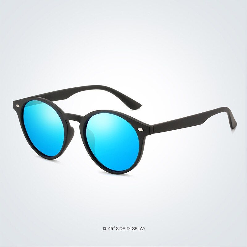Blue mirrorKEITHION 2021 Vintage Retro Polarized Men Womens Sunglasses Round Mirrored Sun Glasses Fashion UV400 Eyewear