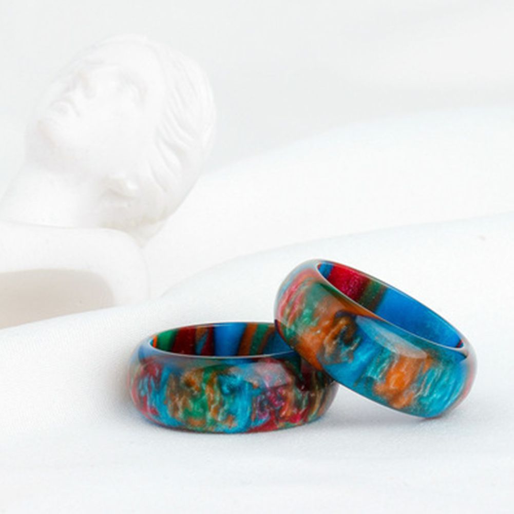 Yfashion Ring Personality ple Multicolored Flashing Ring Exquisite Fashion Colorful Ring color
