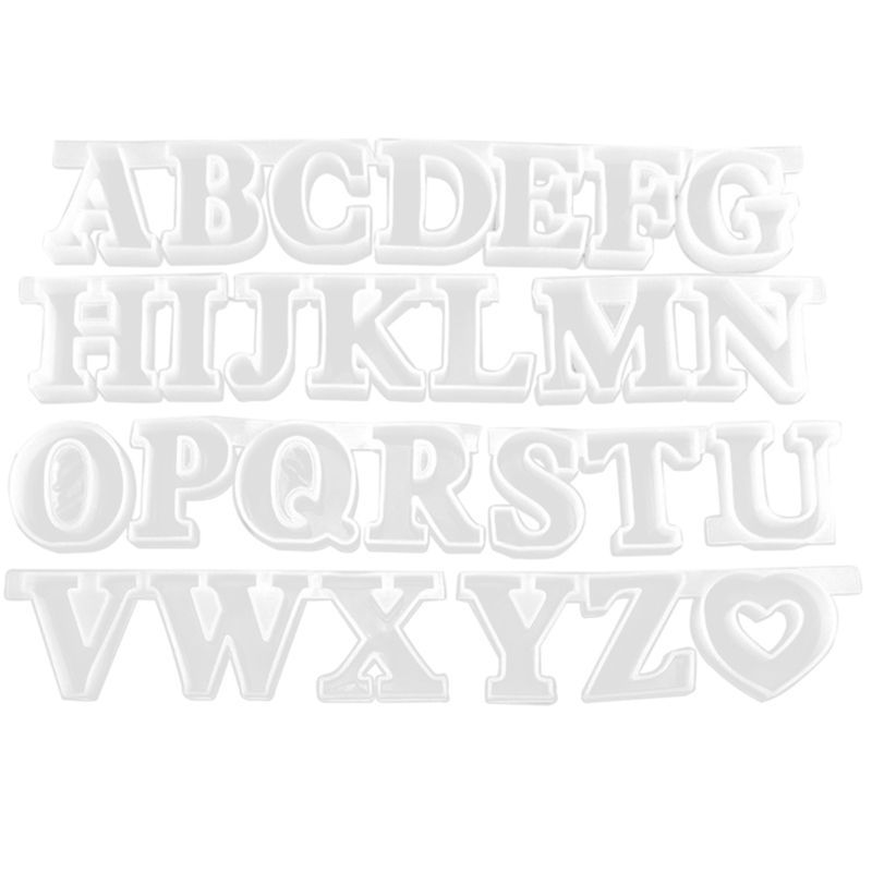 26 English Letters Epoxy Mold Decoration DIY Handmade Crystal Epoxy Silicone Jewelry Creative Pendant Pendant
