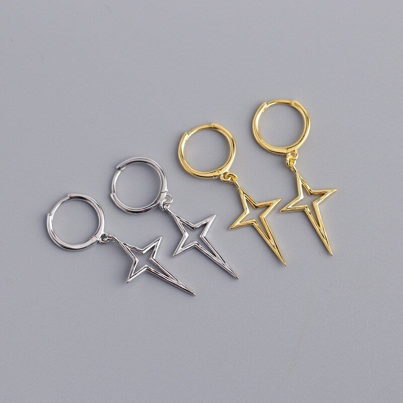 925 Sterling Silver Cross Stud Earrings For Women Grils Wedding Female Accesorios pendientes mujer moda eh290