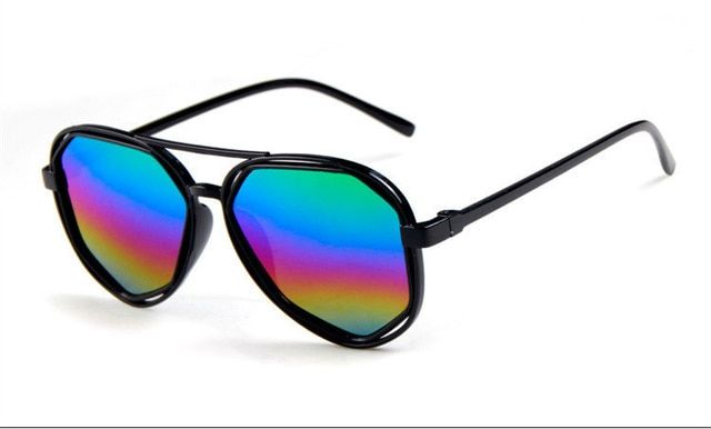 C5DJXFZLO Fashion Goggle Small Frame Polygon Clear Lens Sunglasses Men Brand Designer Vintage Sun Glasses Hexagon uv400
