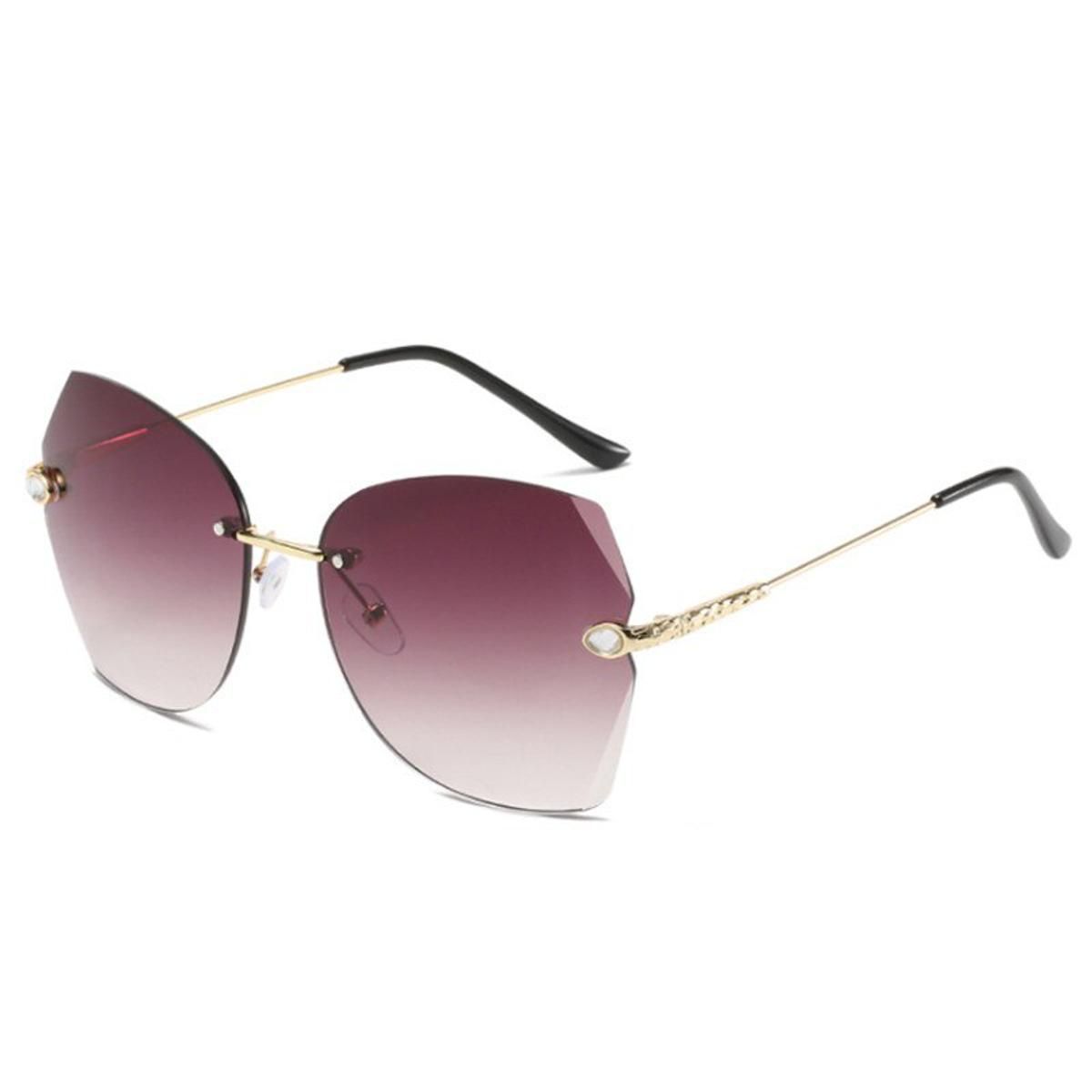 C 3VWKTUUN Sunglasses Women 2020 Rimless Sun glasses Vintage UV400 Women's Sunglasses Crystal Frame Woman's Sunglass Ocean Glasses