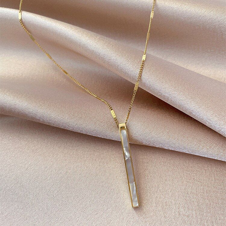 Zeojrlly Women Chains Necklaces Classic Link Chain Metal Geometric Party Necklace Fashion Female Simple Elegant Jewelry