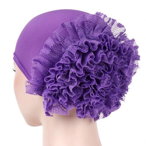 Solid Color Lace Flower Women Muslim Hijab Turban Arabic Head Scarf Cap Hat Soft breathable headwear make you elegant charming !