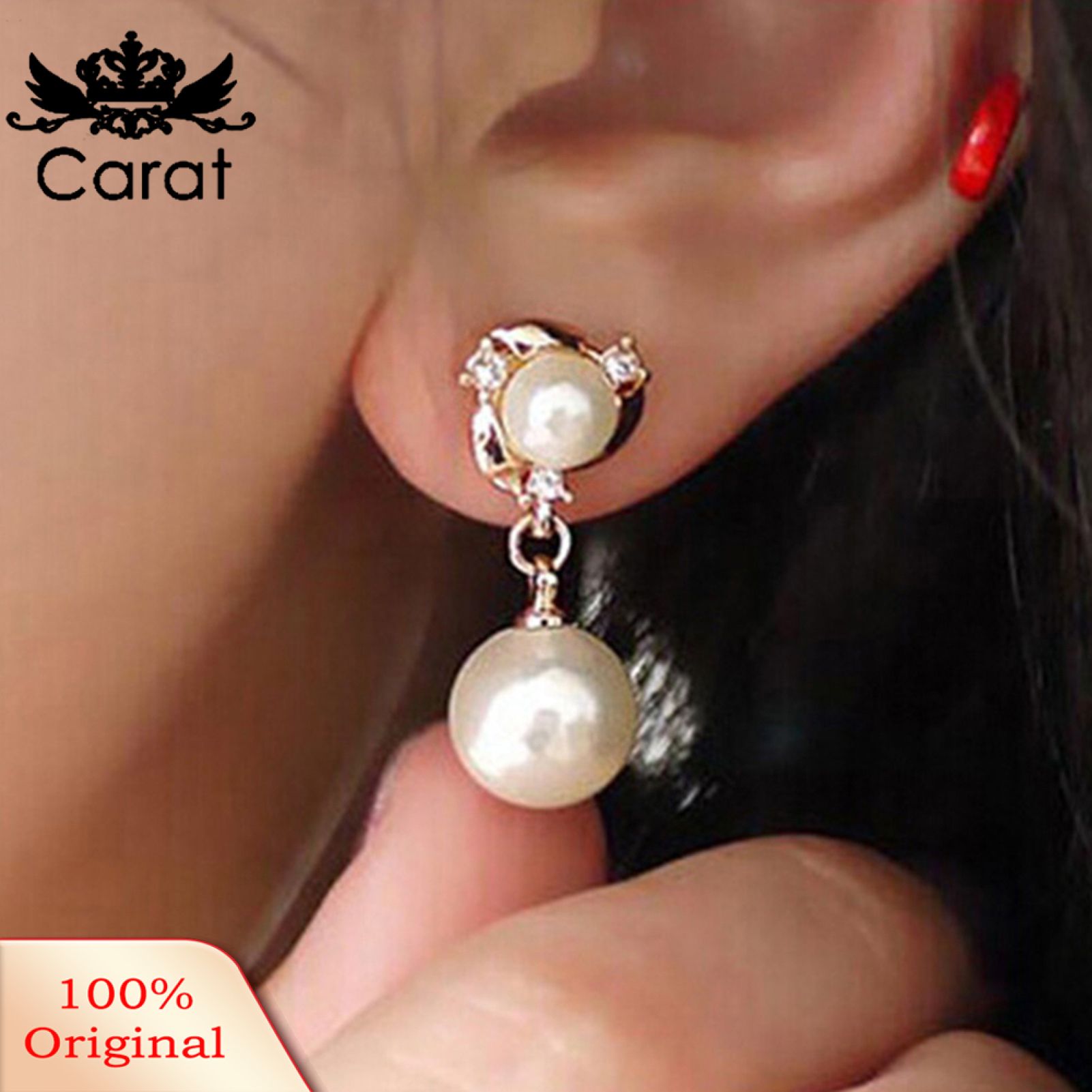 Women Earrings Rhinestone Imitation Pearl Tassel Women Earrings