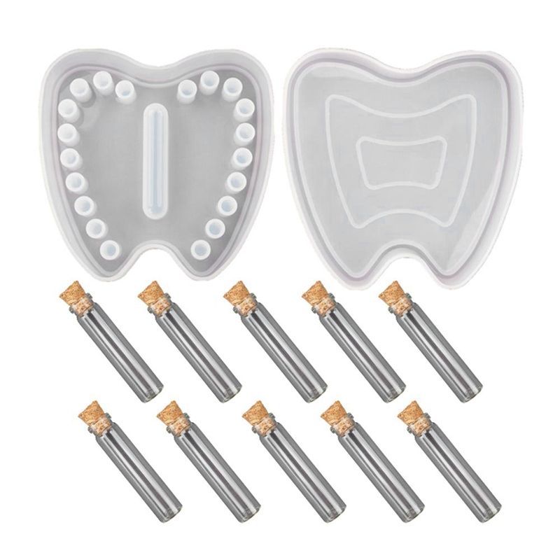 DIY Crystal Epoxy Resin Mold Deciduous Teeth Lanugo Memorial Box Silicon Resin Mold Storage Box Epoxy Mold Making Tool