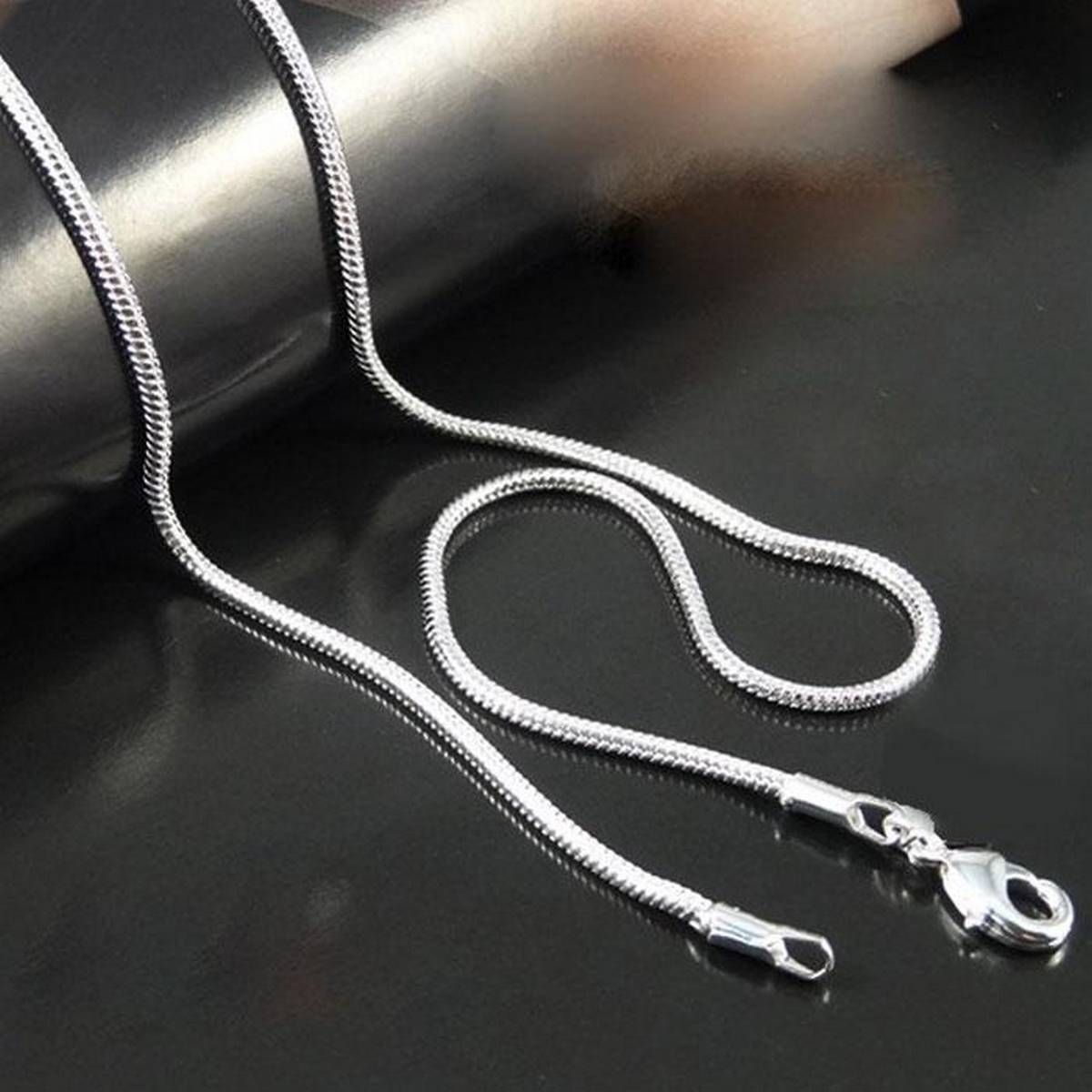 Neaklace for women Fashion Hot Mens Womens Sell Silver Jewelry Snake Chain Necklace 24inch