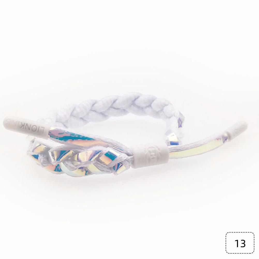 Fashion Popular Hand-woven Holographic Reflective Bracelet Shoelace Couple Bracelet Jewelry Gift