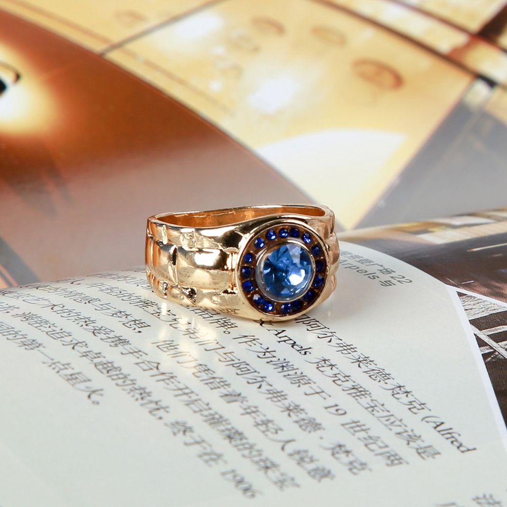 OIMG Men Round Cubic Zirconia Wedding Band Engagement Finger Ring Jewelry