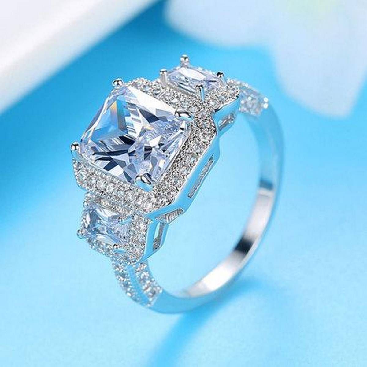 European and American fashion engagement Finger ring For Women