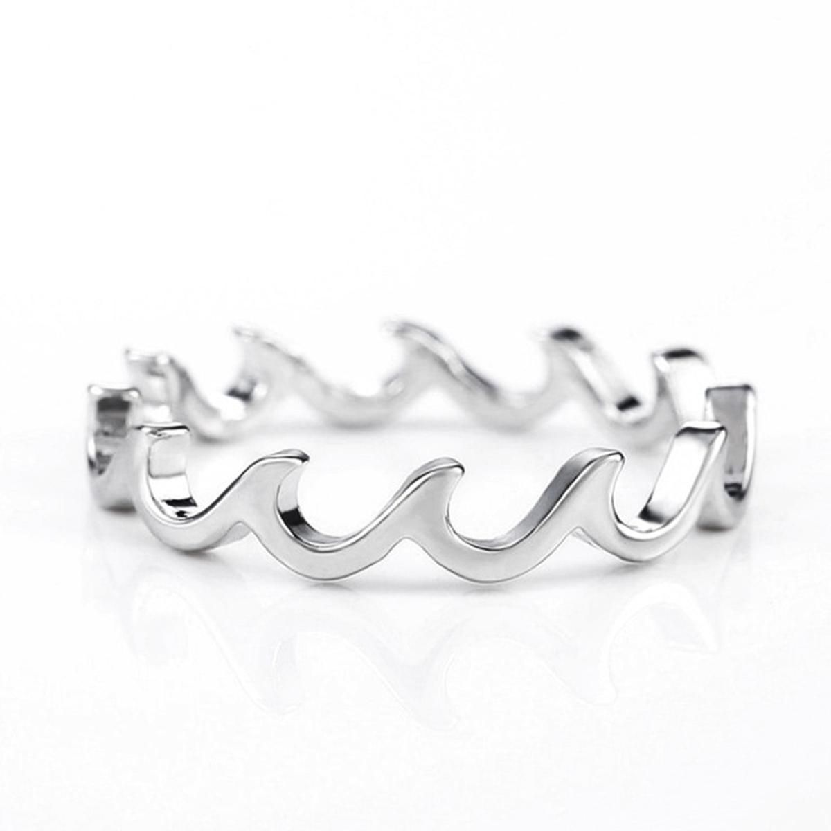 Huitan Trendy wave Rings For Women Succinct Design Finger Ring For Carrer Jewelry Cute Gift For Girlfriend Dropshipping
