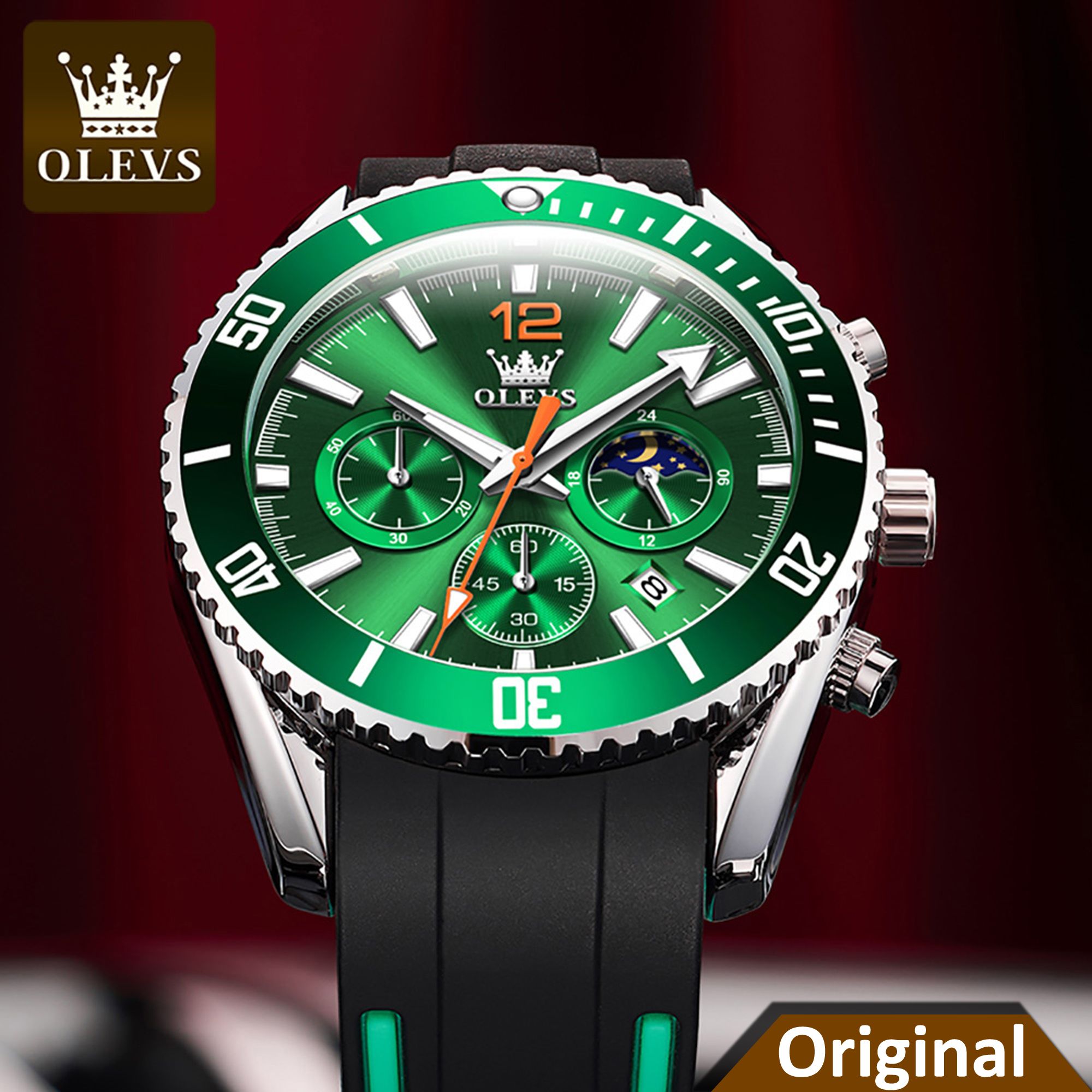 Olevs 9916 Luxury Brand Sports Quartz Wrist Watch For Men - Watch