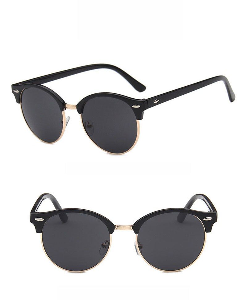 GrayVintage Classic Retro Fashion Sunglasses Men Women Luxury Brand Designer Mirrored Party Eyewear Sun Glasses Eye Glasses UV400