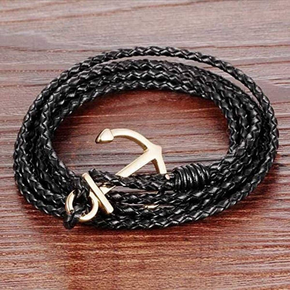 Men's Stainless Steel and LeatherBracelet