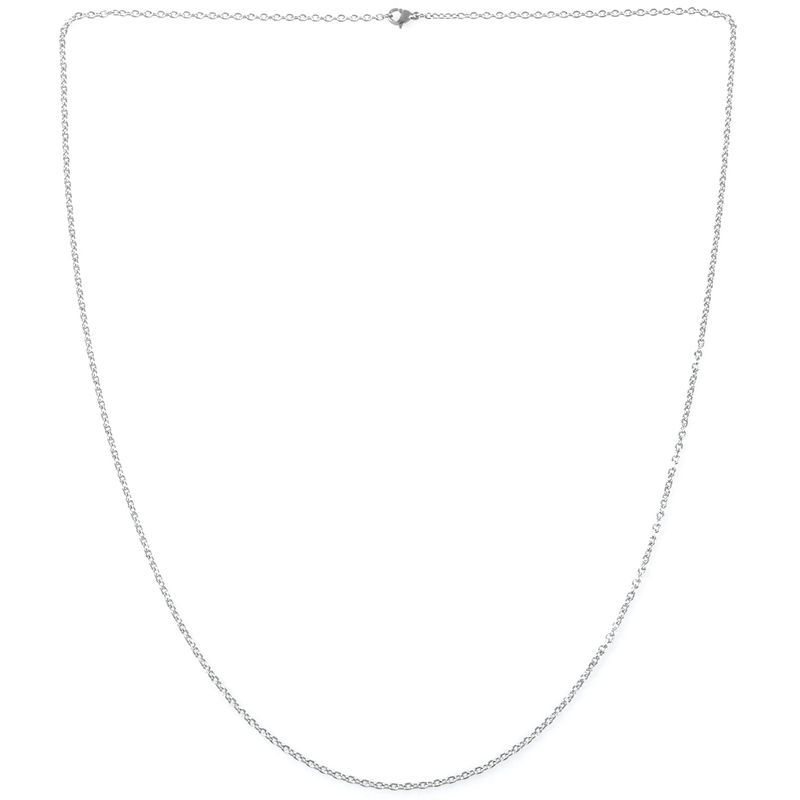 Jewelry Woman Chain, stainless steel "O" necklace, galactic – 2 mm wide – 70 cm long
