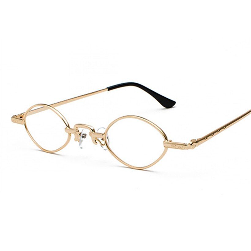 GoldVintage Gothic Steampunk Sunglasses Women Brand Designer Retro Metal Small Sun Glasses Men Oval Punk Mirror Sunglass UV400