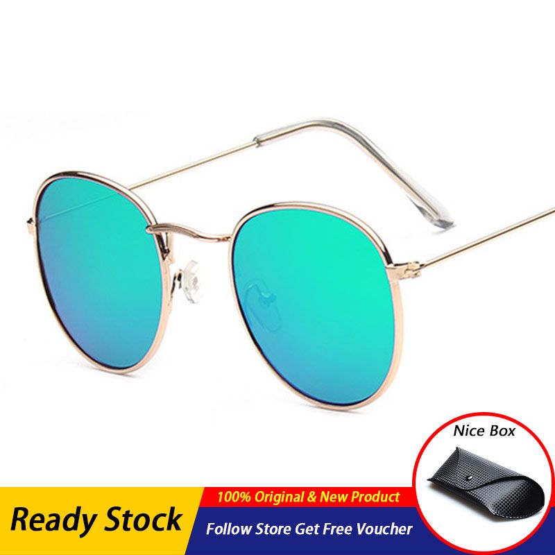 New Women's Sunglasses Anti-UV Metal Round Frame Travel Sunglasses Outdoor Riding Driving Glasses for Ladies