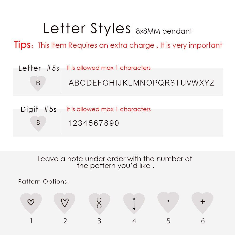 Personality Jewelry Lettering service , make your own jewelry
