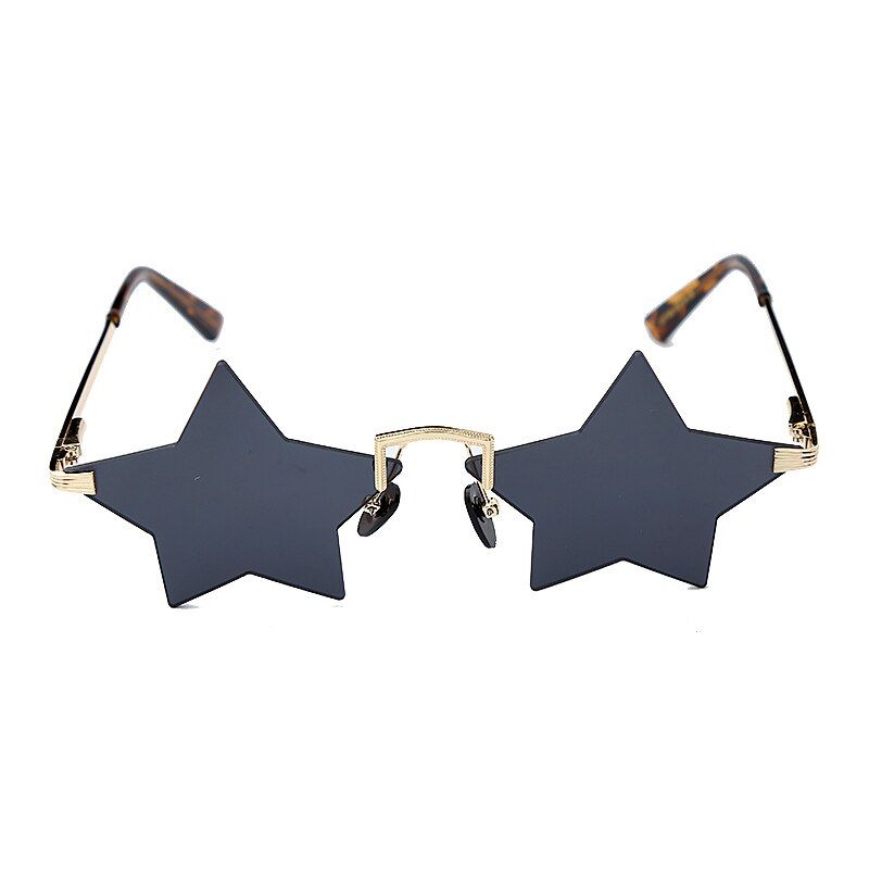 2Steampunk Vintage Small Sunglasses Women Unique Star Mirror Rimless Sunglasses Men Trend Frames Fashion Retro Eyeglasses UV400