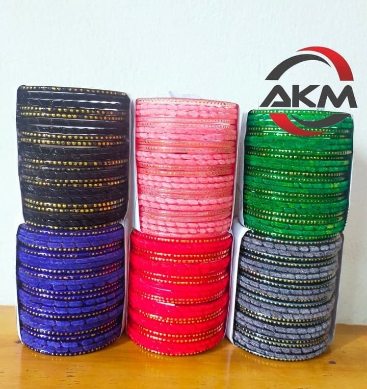 Wonderful Gift Combo Indian Glass bangle Reshmi Churi 12 Dozen for girls - Multicolor