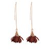 Women Long Dangle Flower Earrings Wedding Party Banquet Vintage Piercing Jewelry