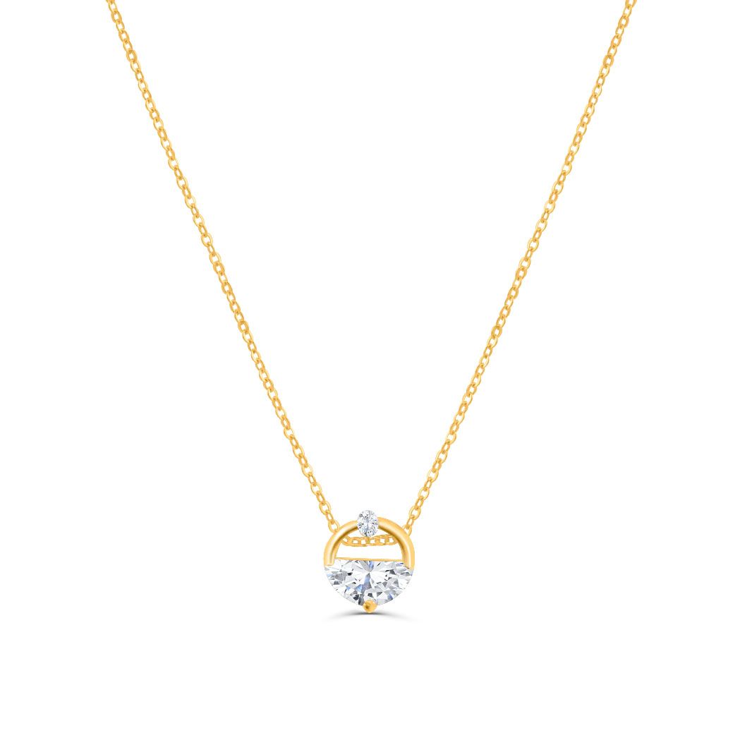 Sparkle Necklace With Zirconia Stone