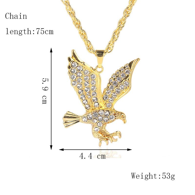 2020 Hip Hop Jewelry Long Chain Women Men Statement Letter Eagle Prayer Gesture Map Pendant Necklace