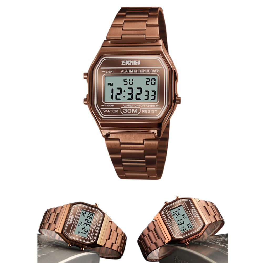 Retro Business Watch Waterproof Electronic Watch Men's Watch Steel Belt Watch