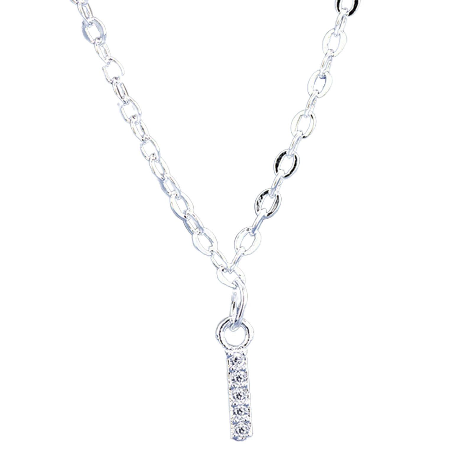 Pendant Necklace Letter Korean Style Jewelry Long Lasting Bright Luster Clavicle Chain for Valentines Day