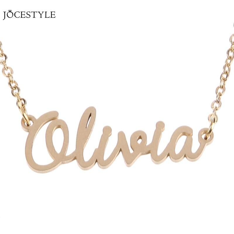 Fashion Unisex Personalized Name Necklace Alloy Pendant Chain Special Nameplate Pendant Necklace Gift Dropshipping