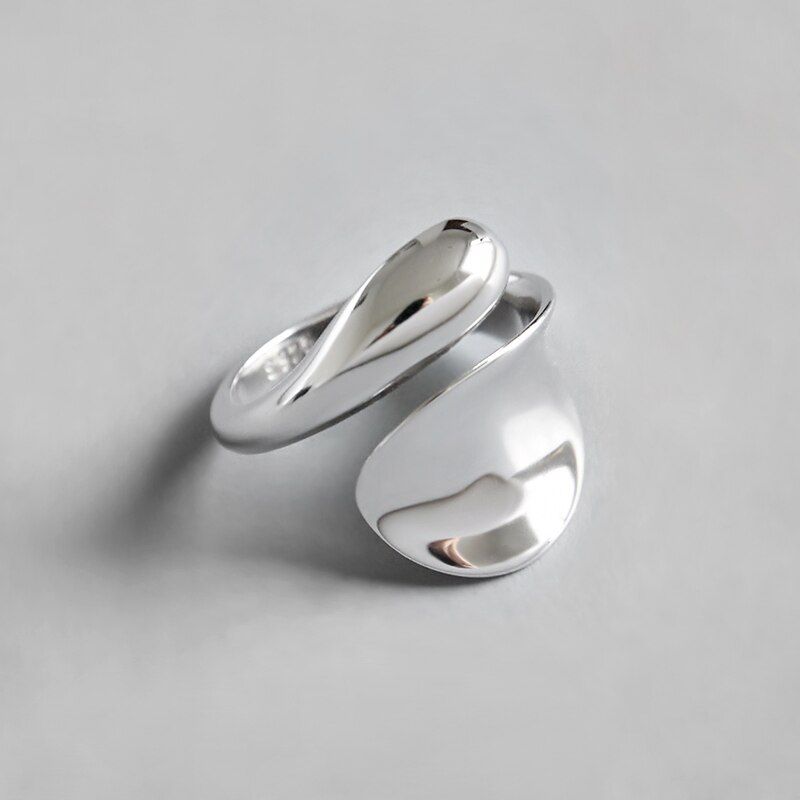 AOMU Korean 2020 New Personality Simple Double Layer Staggered Parallel Metal Finger Rings for Women Gifts Party Jewelry
