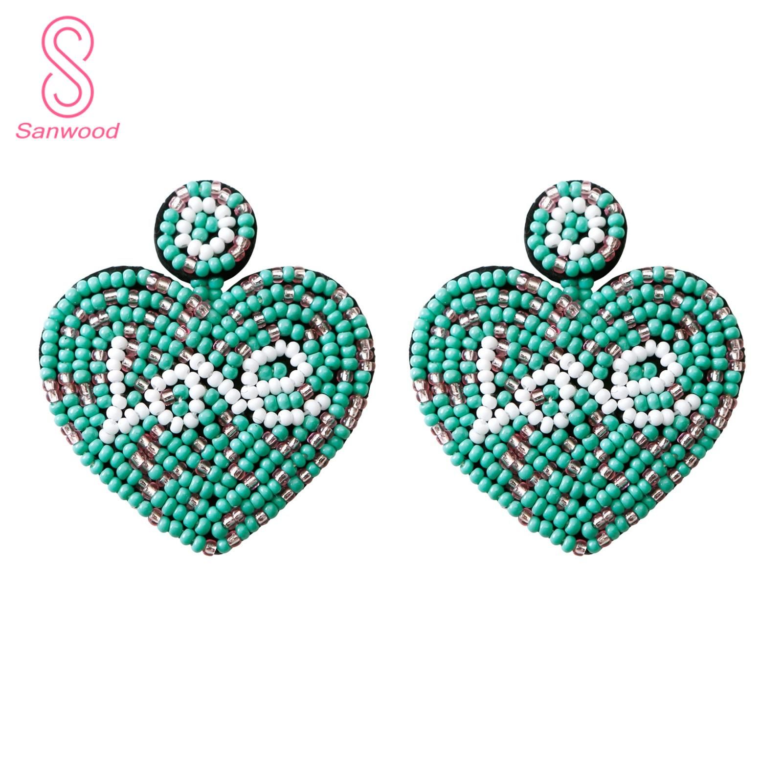 Lady Earrings All Match Heart Pendant Women Drop Earrings