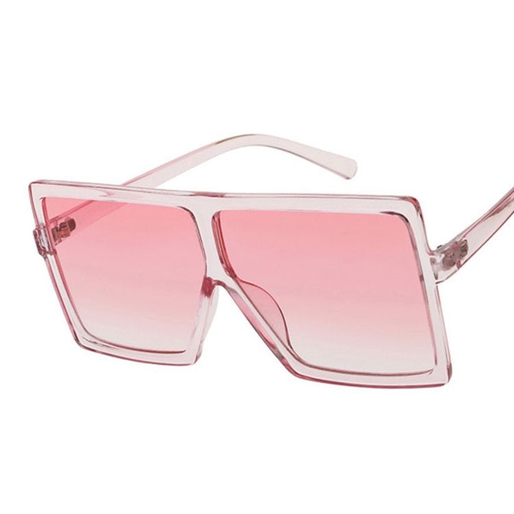 Flat Top Oversize Square Sunglasses Women Fashion Retro Gradient Sun Glasses Leopard Big Frame Vintage Eyewear UV400