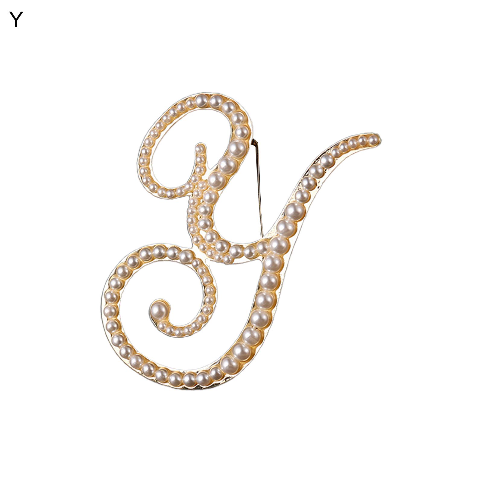 Lapel Brooch Letter Electroplated Long Lasting Lapel Brooch