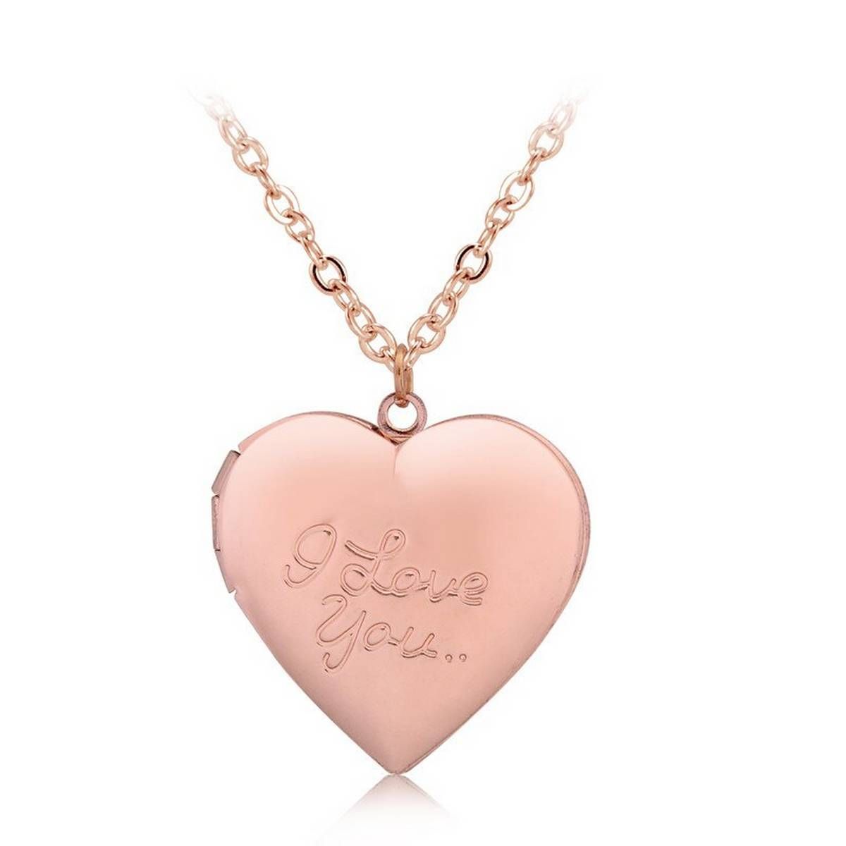 DIY Love Heart Secret Message Locket "I love you" Carved 6 Colors Necklace Pendant Vintage Gift For Lover Couples Custom