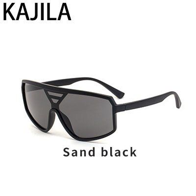 Sand BlackRectangle Oversized Sunglasses Women 2020 One Piece Trending Eyewear Outdoor Sports Sun Glasses For Men oculos de sol masculino