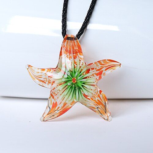 Rinhoo Trendy Shiny Pendants Choker Necklace New Hot Starfish Flower Round Glass Necklaces Women Jewelry Beach Gift Top Quality
