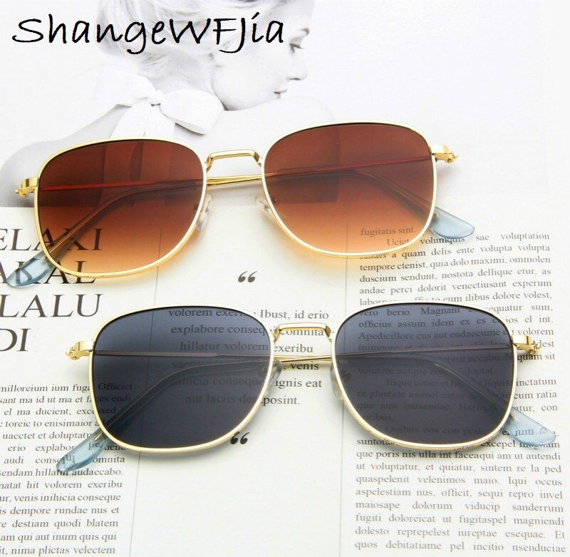 black graySunglasses Women Brand Square Lens Clear Designer Retro Alloy Frame Sun Glasses Men Glass Oculos Feminino