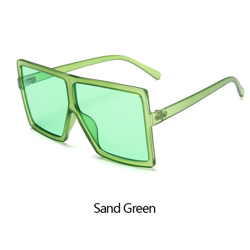 Sand GreenEpicool Classic Square Frame Sunglasses Women Oversized Fashion Sun glasses Unique Retro Sunglasses oculos