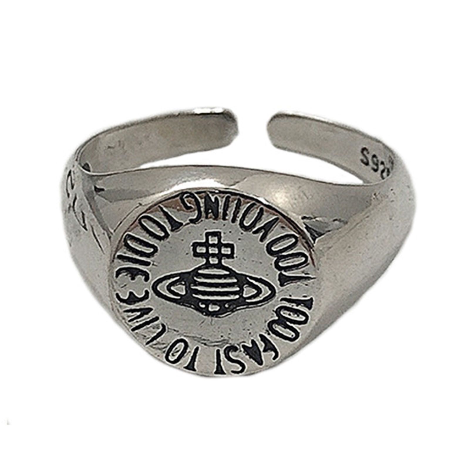 Finger Ring Opening Adjustable Women Saturn Round All Match Ring for Dating