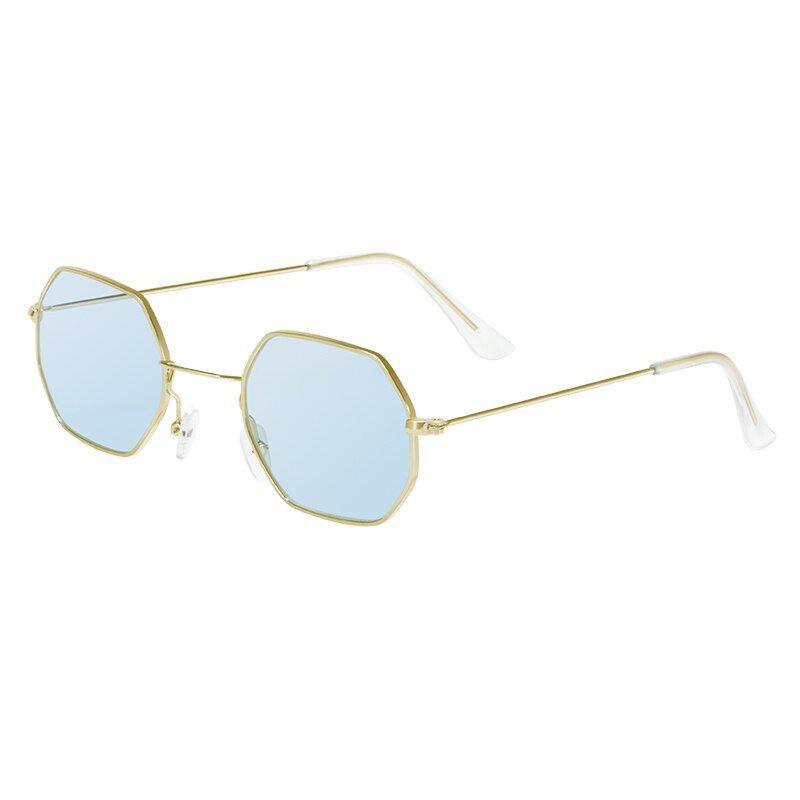 C52020 Ladies hexagon sunglasse metal Women Brand Designer Fashion Rimless Clear Ocean Lenses Sun Glasses UV400