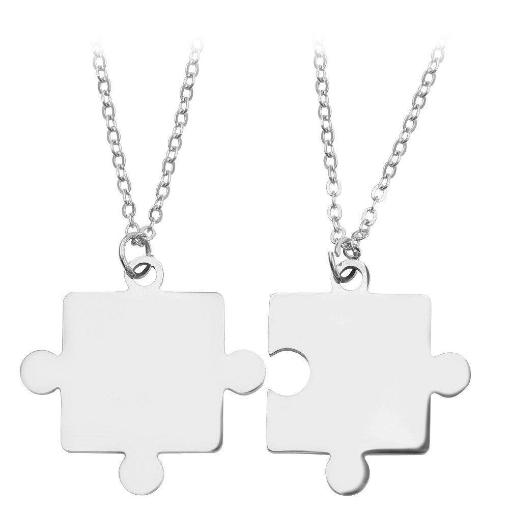 Pair Stainless LOVE Boy Girl Pendant Necklaces Women Men Fashion Chain Choker Necklace Jewelry Accessories For Parents Lovers