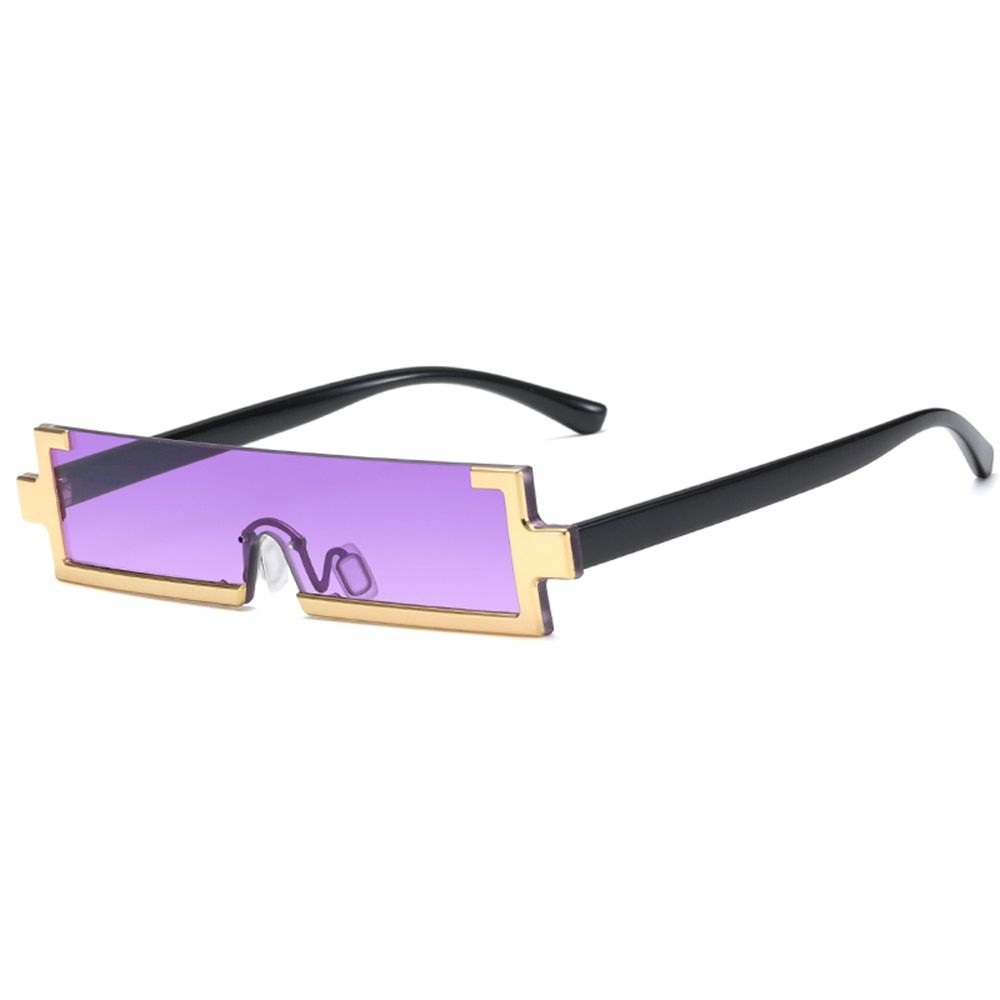 Fashion Square Small Sunglasses Women Retro Vintage One Piece Rimless Sun Glasses Men Clear Blue Shades UV400 Eyewear 2021