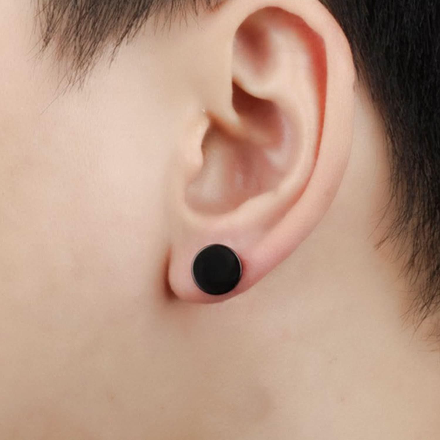dumbell Stainless Steel Stud Earring-2 pcs