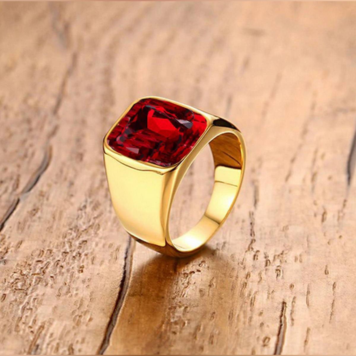 Golden Stainless Steel Finger Ring For men - Ring For Men - Ring For Men