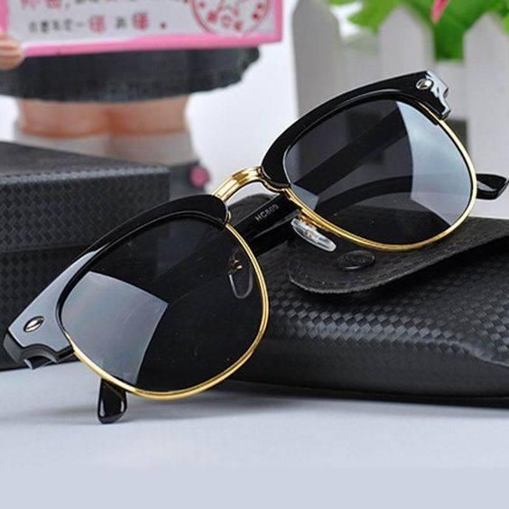 CLASSIC FULL METAL FRAME SLIM TEMPLE ROUND SUNGLASSES