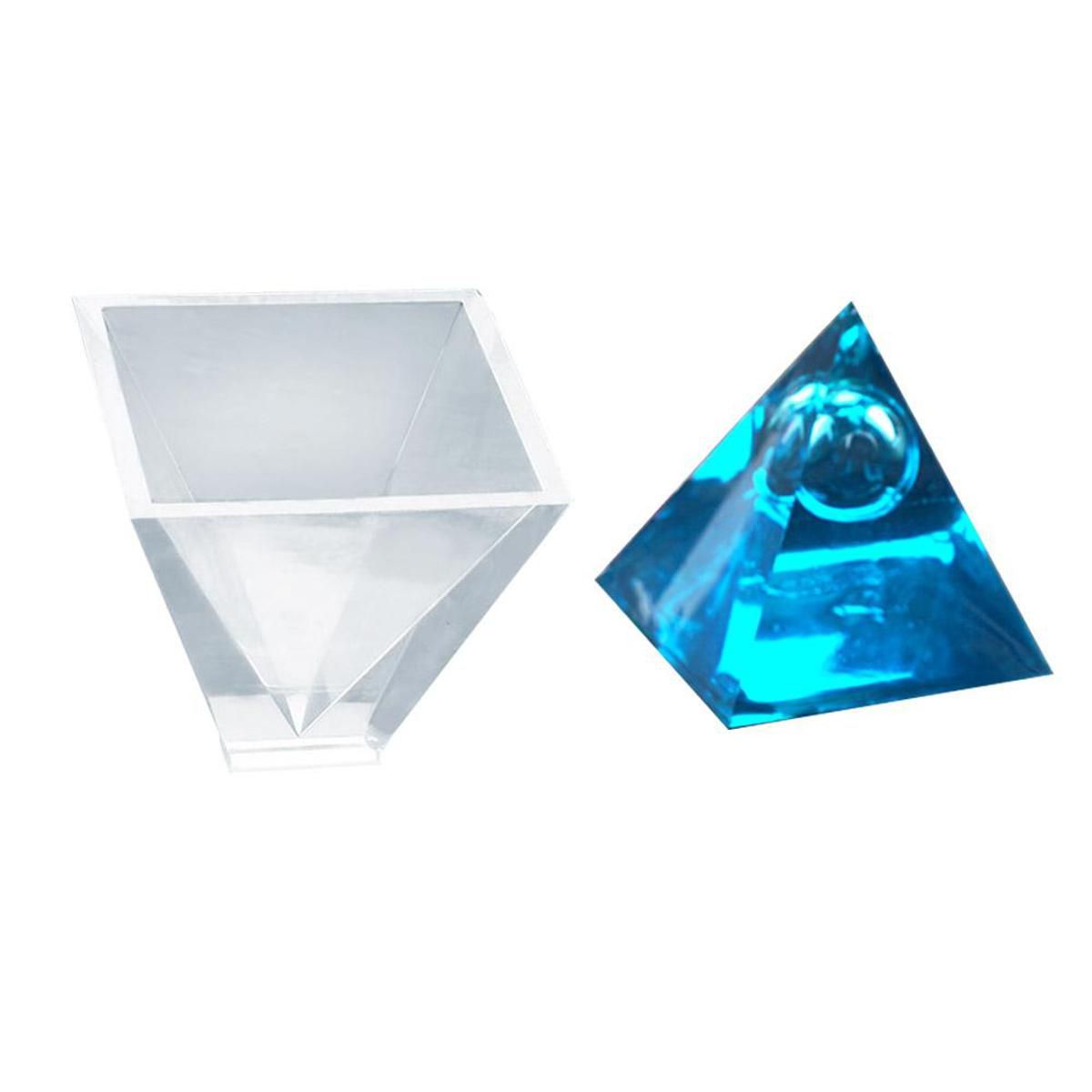 Resin Casting Mold Clear DIY Pyramid Shape Silicone Resin Mold Resin Craft Mold