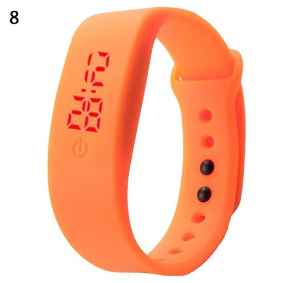 Women Men Silicone Band Strap Digital LED Display Bracelet Wrist Sports Watch